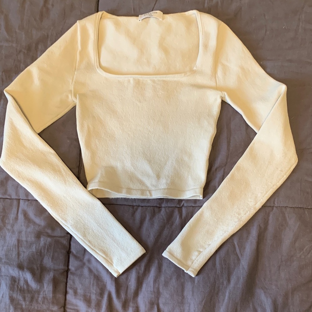 Babaton Cream Long Sleeve  Top